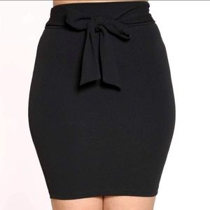 Front Tie Pencil Skirt